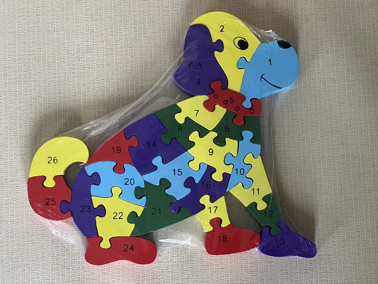 Dřevěné puzzle - pes