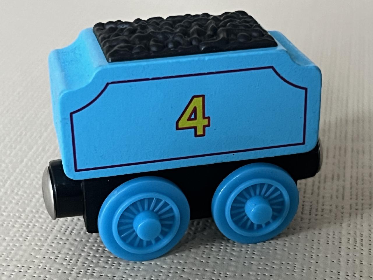 Dřevěný vagón uhlí modrý - do vláčkodráky