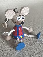 Pérák - dřevěná myš na pružině malá
