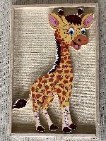 Dřevěné puzzle v dřevěné krabičce - žirafa