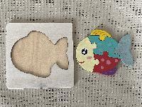 Dřevěné puzzle mini - ryba