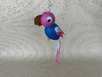 Pérák - papoušek na pružině růžovo-modrý