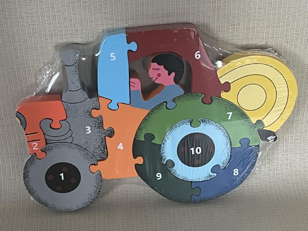 Dřevěné puzzle - traktor