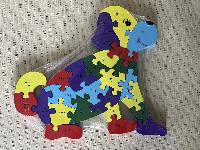 Dřevěné puzzle - pes