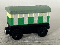 Dřevěný vagón osobní zelený - do vláčkodráhy
