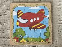 Dřevěné puzzle malé - letadlo
