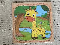 Dřevěné puzzle malé - žirafa